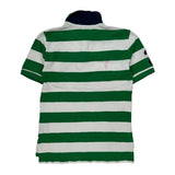 Age 10-12 Polo By Ralph Lauren Striped Polo Shirt - Medium Green Cotton