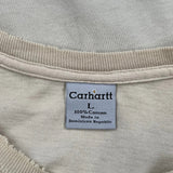 Carhartt Long Sleeve T-Shirt - Large Beige Cotton