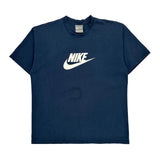 Nike Graphic T-Shirt - Medium Blue Cotton