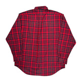 Ralph Lauren Checked Flannel Shirt - Large Red Cotton
