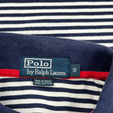 Polo By Ralph Lauren Striped Polo Shirt - Small Black & White Cotton