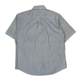 Tommy Hilfiger Striped Short Sleeve Shirt - Large Blue Cotton