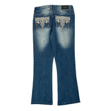 Zco Jeans Lace Jeans - 28W UK 6 Blue Cotton