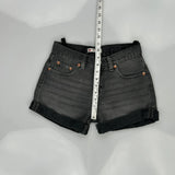 Levis Denim Shorts - 25W UK 6 Grey Denim