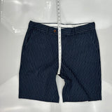 Polo By Ralph Lauren Pinstripe Chino Shorts - 36W 9L Navy Cotton
