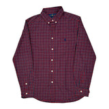 Age 14-16 Ralph Lauren Checked Shirt - Large Blue Cotton