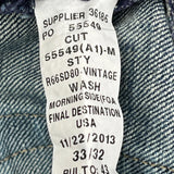 Levis Jeans - 34W 32L Blue Denim