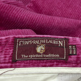Chaps Ralph Lauren Cord Trousers - 34″ Waist Red Corduroy