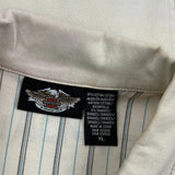 Motorcycle Harley Davidson Graphic Jacket - XL Cream Cotton