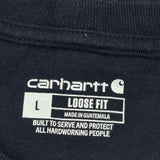 Carhartt T-Shirt - Large Navy Cotton