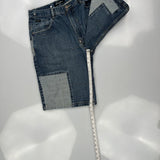 Patchwork Sean John Baggy Denim Shorts - 30W 12L Light Wash Cotton