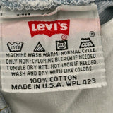 501 Levis Jeans - 32W 30L Light Wash Cotton