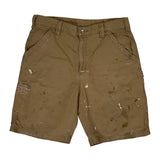 Carhartt Cargo Carpenter Shorts - 32W 10L Brown Cotton