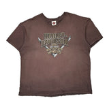 Lone Star Harley Davidson Graphic T-Shirt - 2XL Brown Cotton