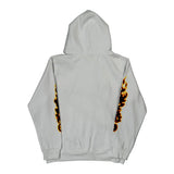 Flame Logo Thrasher Graphic Hoodie - XL White Cotton