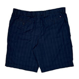 Tommy Hilfiger Checked Chino Shorts - 36W 10L Navy Cotton