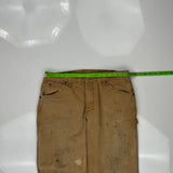 Dickies Carpenter Trousers - 33W 32L Brown Cotton