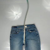 515 Levis Boot Cut Jeans - 32W UK 10 Blue Cotton