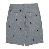 Polo By Ralph Lauren Striped Chino Shorts - Medium White Cotton