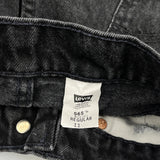 Made In USA Levis 565 Wide Leg Jeans - 25W UK 6 Black Cotton