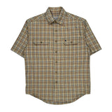 Carhartt Checked Short Sleeve Shirt - Medium Blue Cotton