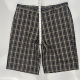 Dickies Checked Shorts - 34W 11L Grey Cotton