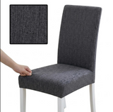 Anyseat Dark Grey Plain Design Chair Cover – Elastic Slipcover with Anti‑Dirt Protection for Dining Room, Kitchen, Wedding, Hotel, Banquet & Restaurant