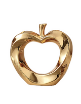ANYHOUZ Gold Apple Nordic Sculpture Figurine – Realistic Statue Ornament for Modern Home Decor