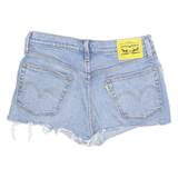 LEVI'S Womens Denim Blue Shorts XS W26 Distressed Cartoon Print
