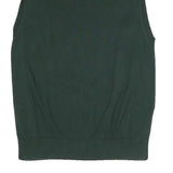 NAUTICA Mens Green Plain Pullover Jumper V-Neck Basic Knit M Cotton Blend