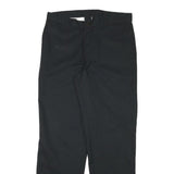 DICKIES Mens Regular Fit Black Cotton Blend Trousers W32 L31 Workwear Zip