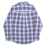 TOMMY HILFIGER Mens Blue & Red Check Shirt L Long Sleeve Cotton Casual