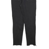 LEVI'S 721 Womens Jeans Black Slim Skinny Denim Raw Hem W30 L27