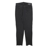 LEVI'S 721 Womens Jeans Black Slim Skinny Denim Raw Hem W30 L27