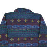 JJ OLIVER Mens Blue & Green Patterned Pullover V Neck Basic Knit L Fleece Jumper