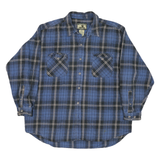 FIELD & STREAM Mens Blue Check Shirt 2XL Cotton Blend Long Sleeve Casual