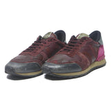 VALENTINO Mens Burgundy & Pink Low Top Trainers Synthetic UK 7 Stylish