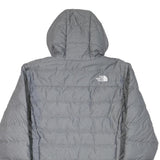 THE NORTH FACE Mens Grey Hoodie Jacket M Polyester Blend Quilted Outdoor Warm
