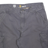 CARHARTT Mens Cargo Shorts Grey Relaxed Fit L W34 Cotton Blend Workwear
