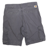 CARHARTT Mens Cargo Shorts Grey Relaxed Fit L W34 Cotton Blend Workwear