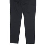 CLUB MONACO Womens Cotton Blend Black Regular Fit Straight Leg Trousers W30 L29