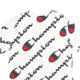 CHAMPION Mens White Black & Red Logo Graphic T-Shirt XL Short Sleeve Crew Neck