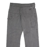 DICKIES Mens Regular Grey Cotton Blend Jeans Button W40 L31 Workwear Durable