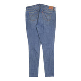 LEVI'S Womens Slim Blue Denim Slim 711 Jeans Cotton Blend W35 L34 Distressed