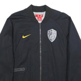 NIKE Mens Black Yellow Cleveland Cavaliers Jacket M Cotton Blend Zip NBA