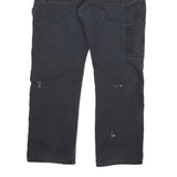 DICKIES Mens Cotton Blend Black Regular Straight Trousers W34 L27 Workwear Zip