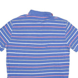 TOMMY HILFIGER Mens Blue & Pink Striped Short Sleeve Polo Shirt XL Classic Fit