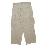 CARHARTT Mens Cotton Blend Beige Regular Cargo Trousers W32 L27 Workwear Casual