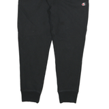CHAMPION Mens Joggers Black L W28 L27 Cotton Blend Slim Fit Ribbed Cuffs
