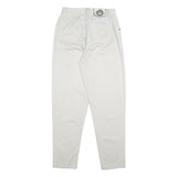 TRUSSARDI Womens Cotton White Slim Tapered Trousers W27 L30 Stylish Casual